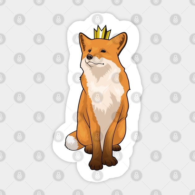 Fox Crown Sticker by Markus Schnabel
